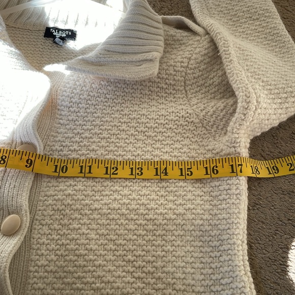 💕💕 Vintage Talbots Cream / Off-White Thick Sweater Size: Medium petite - Picture 9 of 10